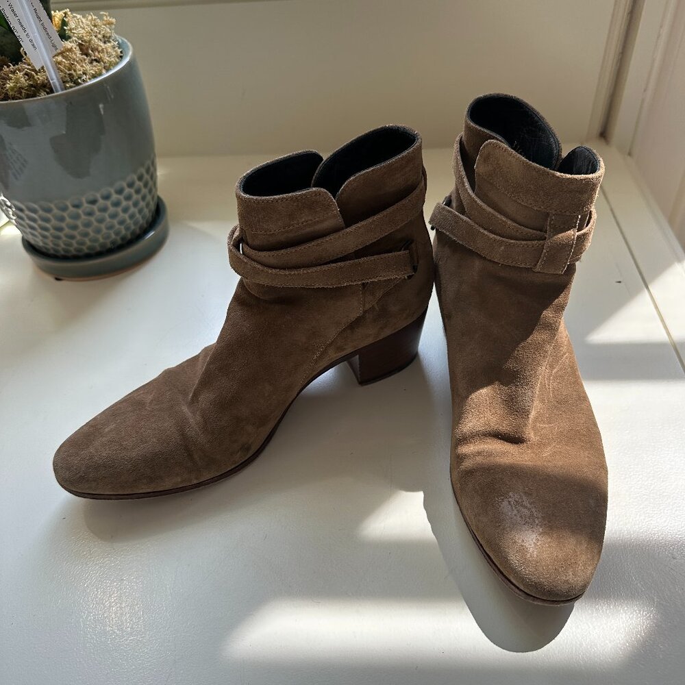 Saint Laurent Suede Blake Boots